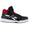 Reebok Work Men's BB4500 High Top - Electrical Hazard - Composite Toe Sneaker - Black and Red - Side View