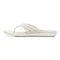 Vionic Alta Women's Toe Post Orthotic Sandals - Cream Crinkle Ptnt - Left Side