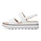 Vionic Brielle 3/4 Strap Wedge Platform Sandal with Arch Support - White - 2 left view