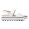 Vionic Brielle 3/4 Strap Wedge Platform Sandal with Arch Support - White - 4 right view