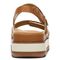 Vionic Brielle 3/4 Strap Wedge Platform Sandal with Arch Support - Brown Cow Print - Back