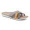 Vionic Dava Women's Orthotic Slide Sandal - Light Grey - 1 profile view
