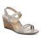 Vionic Emmy Woemn's Backstrap Wedge Sandal - 1 profile view - Aluminum