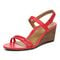 Vionic Emmy Woemn's Backstrap Wedge Sandal - Poppy Embossed - Left angle