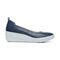 Vionic Jacey Women's Slip-on Wedge Shoe - Navy - 4 right view