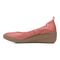 Vionic Jacey Women's Slip-on Wedge Shoe - Dusty Cedar Leather - Left Side