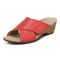 Vionic Leticia Women's Wedge Comfort Sandal - Poppy - Left angle