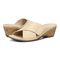 Vionic Leticia Women's Wedge Comfort Sandal - Semolina - pair left angle