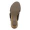 Vionic Leticia Women's Wedge Comfort Sandal - Black-Tumbled Leathe - Bottom