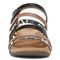 Vionic Tess Women's Backstrap Wedge Comfort Sandal - Black Brown - 6 front view