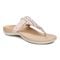 Vionic Wanda Women's Leather T-Strap Supportive Sandal - Pale Blush Snake - 1 profile view