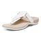 Vionic Wanda Women's Leather T-Strap Supportive Sandal - Marshmallow - Left angle