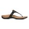 Vionic Wanda Women's Leather T-Strap Supportive Sandal - Black Leather - 4 right view