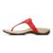 Vionic Wanda Women's Leather T-Strap Supportive Sandal - Poppy - Left Side