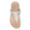 Vionic Wanda Women's Leather T-Strap Supportive Sandal - Bone Snake - 3 top view