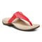 Vionic Wanda Women's Leather T-Strap Supportive Sandal - Poppy - Angle main