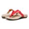 Vionic Wanda Women's Leather T-Strap Supportive Sandal - Poppy - pair left angle