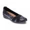 Revere Seoul Slip On Wedge - Women's - Black Metallic Python - Angle
