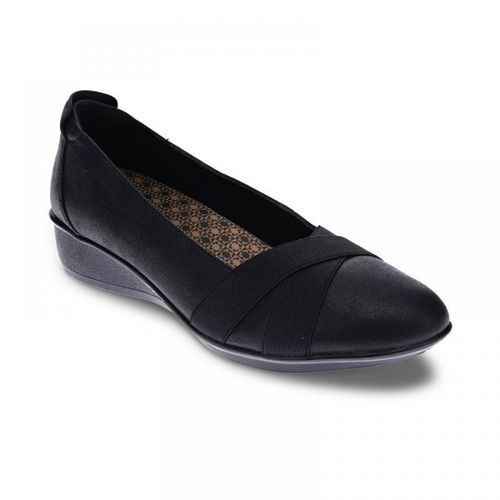 Revere Seoul Slip On Wedge - Women's - Onyx - Angle