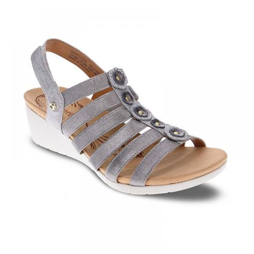 Revere Bari Floral Wedge Sandal - Women's - Gold Wash - Angle
