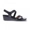 Revere Casablanca Backstrap Wedge - Women's - Black French - Side