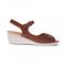 Revere Kaya backstrap wedge - Women's - Cognac - Side