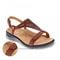 Revere Santa Fe Back Strap Sandal - Women's - Cognac - Strap Detail