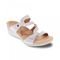 Revere Sofia Wedge Slide - Women's - Oyster Lizard - Angle