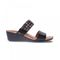 Revere Sorrento Women's Slip-on Wedge Sandal - wedge Onyx  