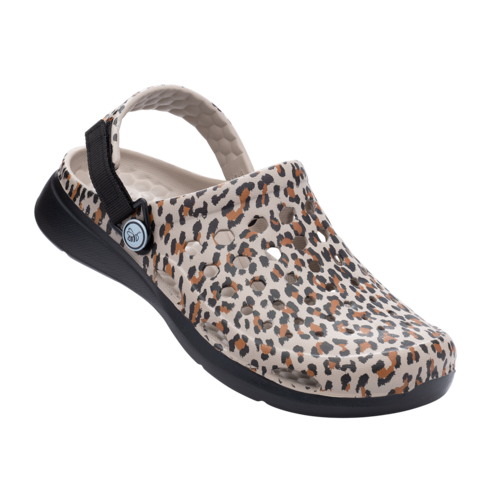 Joybees Modern Clog - Unisex - Comfy Clog with Arch Support - Leopard - Pair