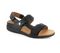 Strive Aruba Women's Comfortable and Arch Supportive Sandals - All Black - Angle