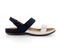 Strive Kona Women's Comfortable and Arch Supportive Sandals - Marshmallow/Navy Lateral Lateral