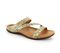 Strive Trio Women's Comfortable and Arch Supportive Sandals - Metallic Snake - Angle