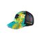 Black Clover Island Luck Hat - Tropical Adjustable Snapback - Unisex - 7 - Navy / Gold / Tropical / Navy Mesh