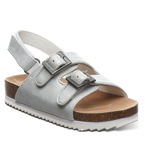 Bearpaw Brooklyn Toddler / Little Kid Sandals - 1768T Bearpaw- 015 - White Metallic - Profile View