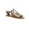 Bearpaw Gloria Women's Leather Sandals - 2661W Bearpaw- 041 - Champagne - Profile View