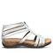 Bearpaw Layla II Women's Strappy Sandals - 2669W Bearpaw- 015 - White Metallic - View