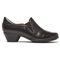 Cobb Hill Laurel Slip-on Women's Heeled Sandal - Black Leather - Side