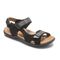 Cobb Hill Rubey Strap Women's Comfort Sandal - Black Nubuck - Angle