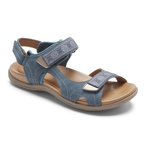 Cobb Hill Rubey Strap Women's Comfort Sandal - Moroccan Blue Nubuck - Angle