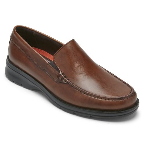 Rockport Palmer Men's Venetian Casual Loafer - Cognac Antique - Angle