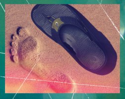 Orthotic Sandals such as the ones made by Olukai feel like walking on sand.